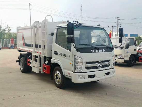 凱馬國(guó)六6方藍(lán)牌自裝卸掛桶）式垃圾車