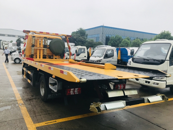 國六解放J6F藍(lán)牌清障車一拖二