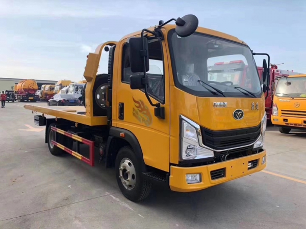 重汽豪曼藍(lán)牌一拖二清障車