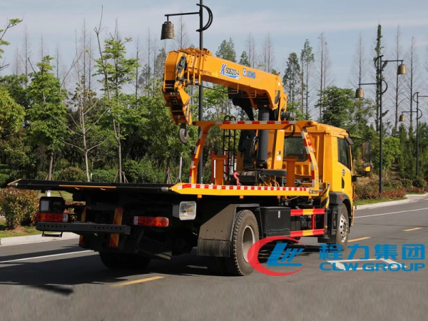 國(guó)六解放龍V帶吊平板清障拖車