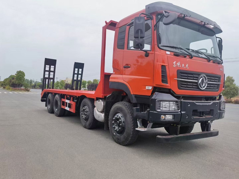 國(guó)六東風(fēng)天龍前四后八平板運(yùn)輸車(chē)，挖機(jī)拖車(chē)價(jià)格